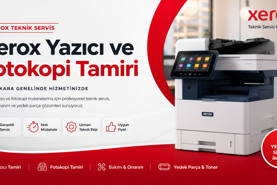 Ankara’da Xerox yazıcı ve fotokopi tamiri hizmeti sunan profesyonel teknik servis görseli.